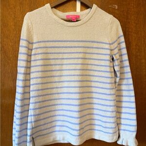 Lilly Pulitzer Cream and Blue Striped Sweater